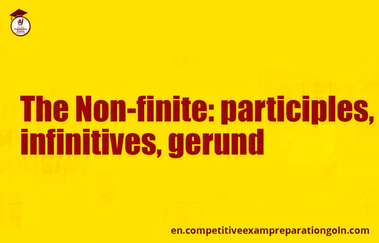 The Non-finite: participles, infinitives, gerund